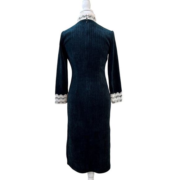 SOLD SOLD SOLD Romantic Vintage Lace High Neck Rosette SMALL Elegant Embellished - Picture 7 of 10